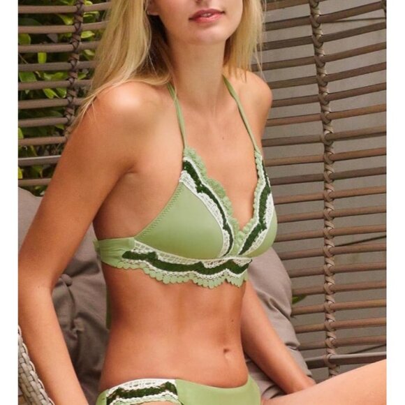 Becca Tie Back D Cup NWT Swimsuit Top Removable Pads Adjustable $78 - Picture 10 of 13